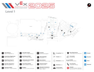 VEX Worlds Venue Maps May 6-11 Level 1