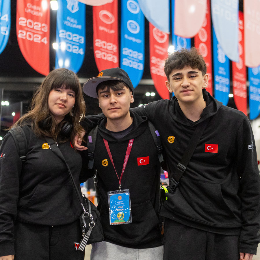 Team poses VEX Robotics World Championship.