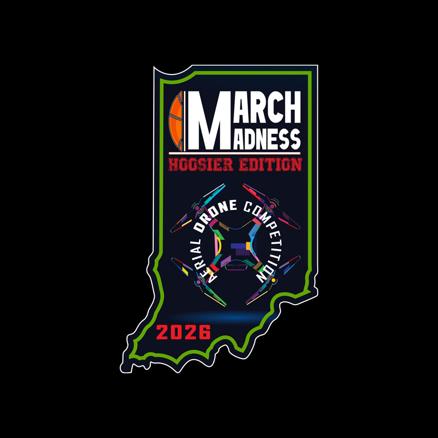 Logo for Aerial Drone Competition’s March Madness: Hoosier Edition event